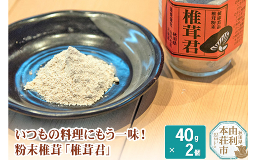 
岩城町農園 粉末椎茸 椎茸君 80g (40g×2個)
