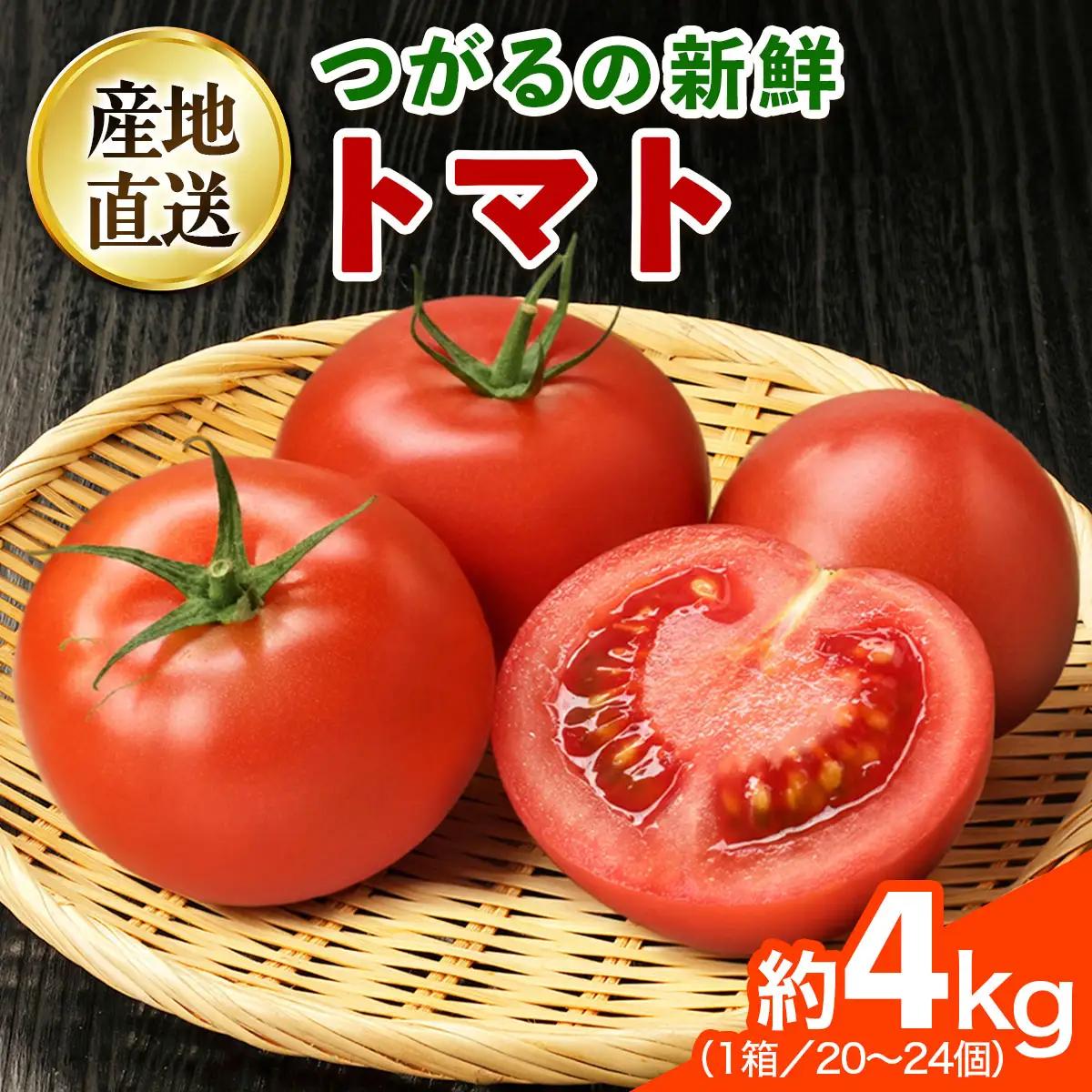 つがるの新鮮トマト 約4kg(20個から24個) [1004]