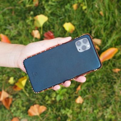 ふるさと納税 七尾市 【iPhone11pro用】本革ケース/マホガニー/ハンドメイド |  | 03