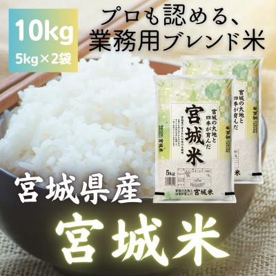 ふるさと納税 登米市 宮城県産ブレンド米　宮城米(精米)5kg×2袋セット