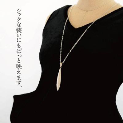 ふるさと納税 糸島市 植物モチーフオリーブ葉ネックレス/ピアスセット Chloroplast[ALF007] |  | 03