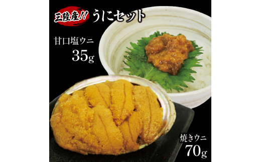 
三陸産 焼うに 70g 甘口塩うに 35g 冷凍 魚貝類 加工食品 惣菜 焼き雲丹 雲丹 ウニ 塩ウニ ご飯のお供 おつまみ 食べ比べ 調理済 おかず 1万円 10000円
