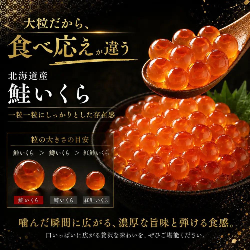 いくら醤油漬け 500g(250g×2P) 北海道 小分け  いくら 化粧箱入