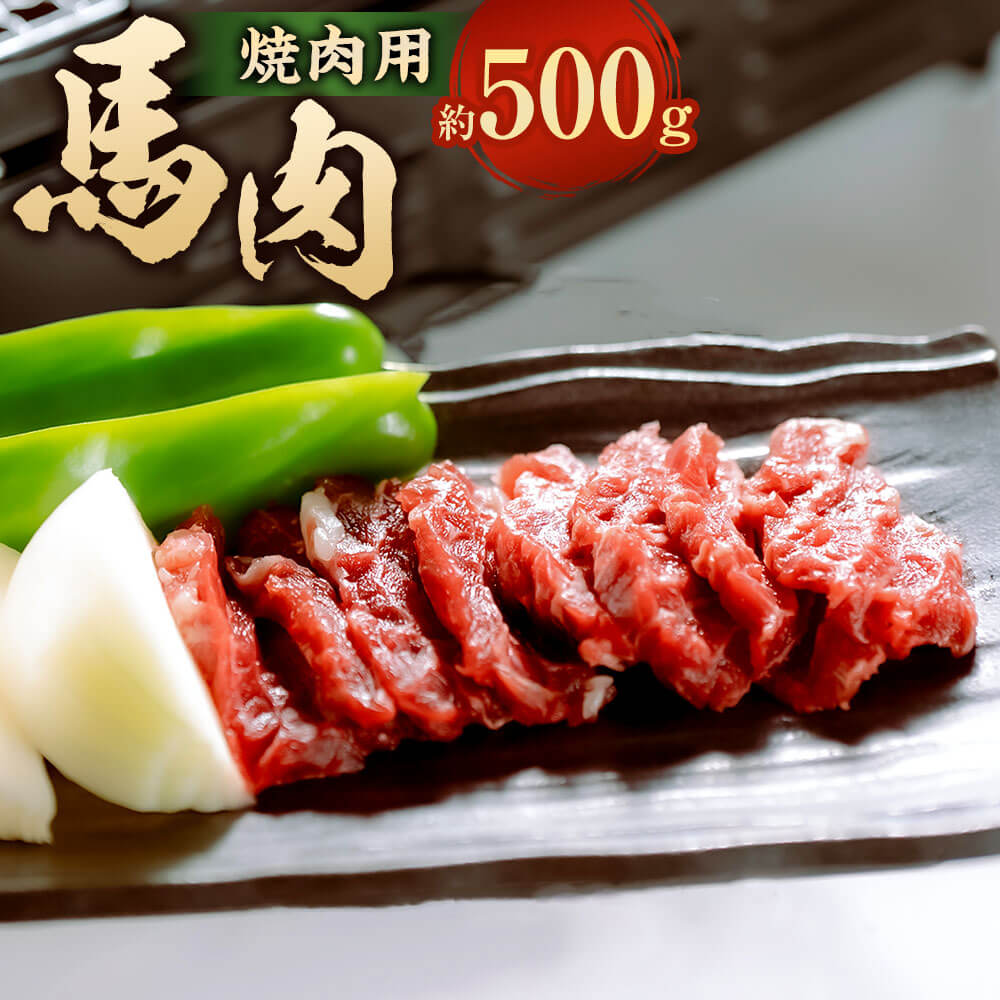 【ふるさと納税】【桜屋】馬肉 焼肉用 約500g カット済 お肉 馬焼き 焼肉 やきにく おつまみ おかず お取り寄せ 冷凍 熊本県 相良村 送料無料