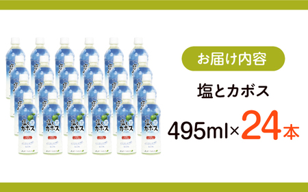 塩とカボス 495ml×24本 日田市 / 株式会社綾部商店[ARDC015]