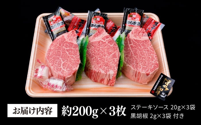 ヒレステーキ ステーキ ヒレ フィレ 牛肉 赤身 国産 肉 和牛  黒毛和牛