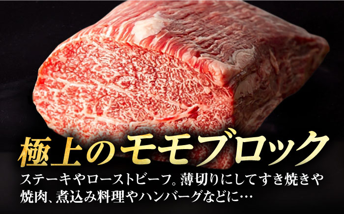 【全12回定期便】 壱岐牛 モモブロック 500g［化粧箱付き]《壱岐市》【株式会社イチヤマ】[JFE097] 定期便 肉 牛肉 モモ ブロック ブロック肉 塊肉 ステーキ BBQ 赤身 焼肉 焼き肉