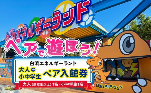 白浜エネルギーランド 大人（高校生以上）＋小中学生ペア 入館券