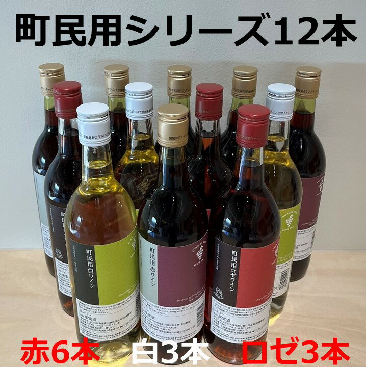 【ふるさと納税】十勝ワイン 町民用シリーズ 12本セット (赤・白・ロゼ)　国産ワイン 北海道ワイン 北海道池田町 池田町 ふるさと納税 送料無料 ワインセット