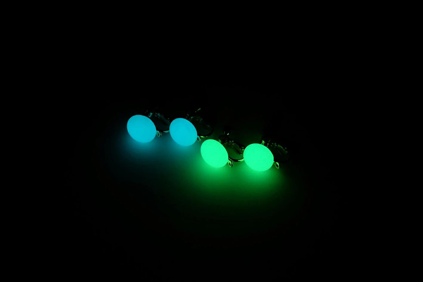 
『輝石の光』ルナウェア イヤリング（ブルー） 蓄光 蓄光アクセサリー 光るアクセサリー 夜光
