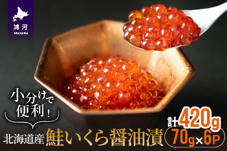小分けで便利！鮭いくら醤油漬(70g×6)[02-1058]