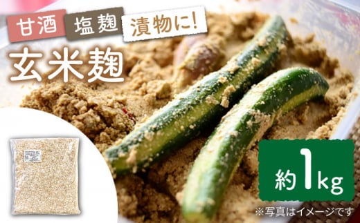  農薬不使用 玄米麹 （乾燥米麹） 九州産 約1kg〈川添酢造有限会社〉 [CDN063]