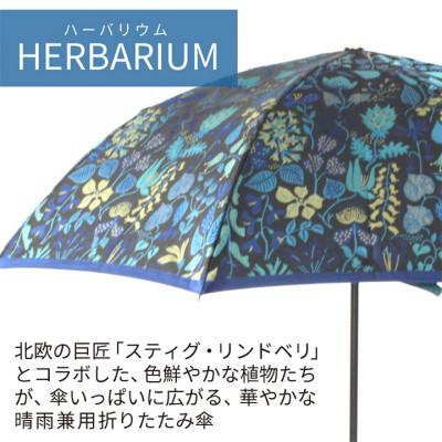 ふるさと納税 西桂町 婦人折りたたみ傘 StigL. ハーバリウム(ブルー)　槙田商店の職人が作る日本製の晴雨兼用婦人傘 |  | 01