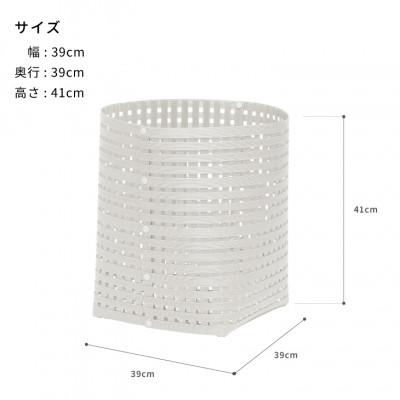 ふるさと納税 奥州市 暮らしを豊かにするシンプルで美しいかご L ホワイト バンドシー [AR017] |  | 02