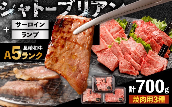 
                  〈シャトーブリアン入り〉希少部位 焼肉 3種食べ比べセット 700g(シャトーブリアン200g・サーロイン200g・ランプ300g)  / 長崎和牛 国産 牛肉 和牛 a5 焼肉 やきにく 焼き肉用 セット シャトーブリアン しゃとーぶりあん サーロイン ランプ / 諫早市 / 野中精肉[AHCW145]
                