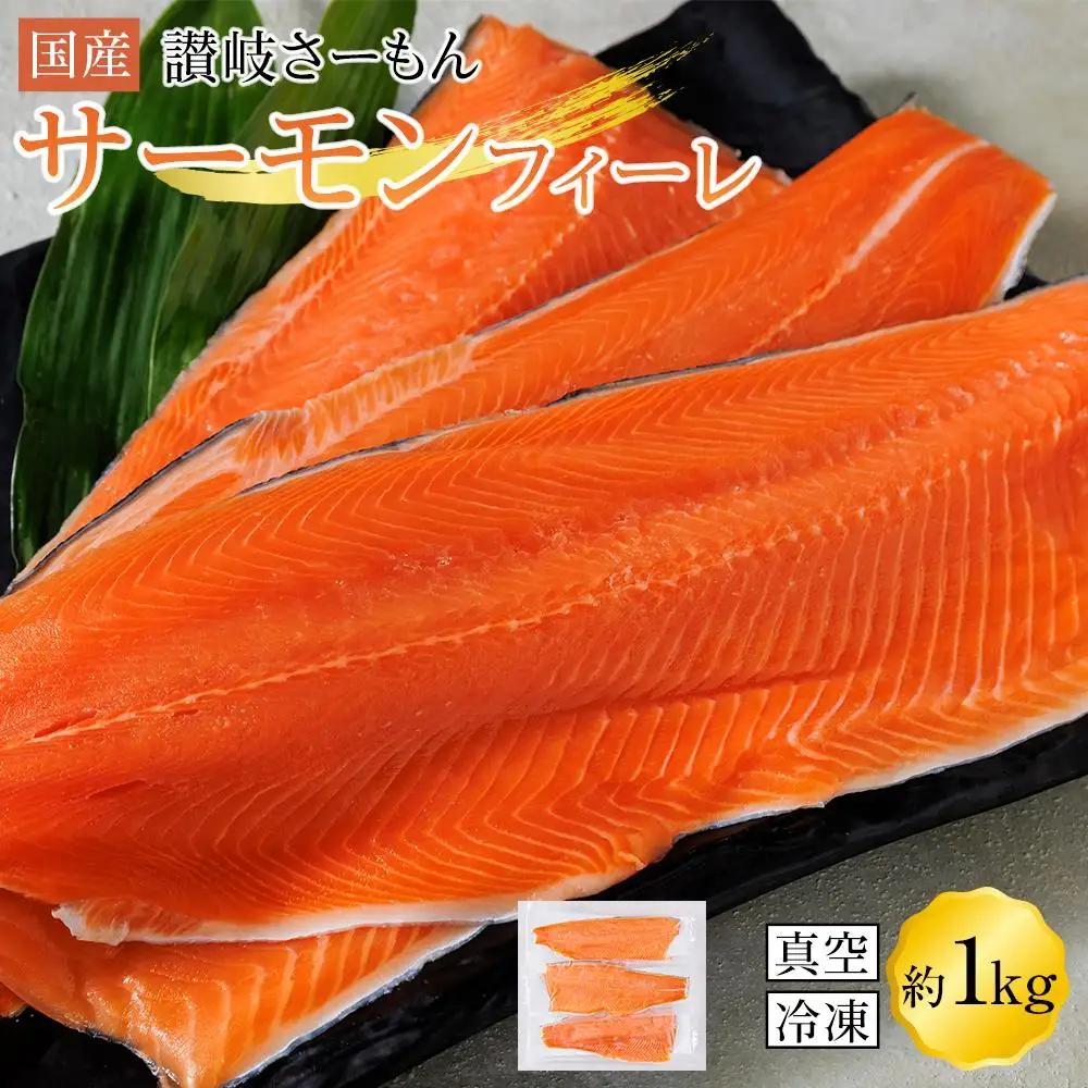 サーモン 冷凍 フィーレ 1kg 生食用 産地直送 小分け サケ 鮭【切り身 生食 お刺し身 刺身 カルパッチョ 造り 魚介 国産 香川県 讃岐 さぬき】