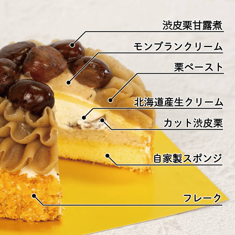 予約受付 クリスマスケーキ モンブラン