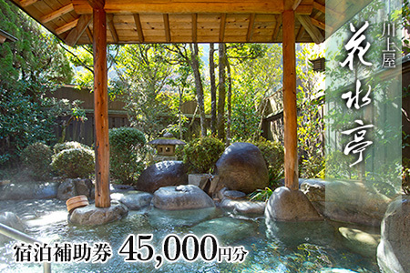 下呂温泉 【川上屋 花水亭】宿泊補助券（45,000円分）旅館 温泉 旅行 下呂市 宿泊券【a023-3】