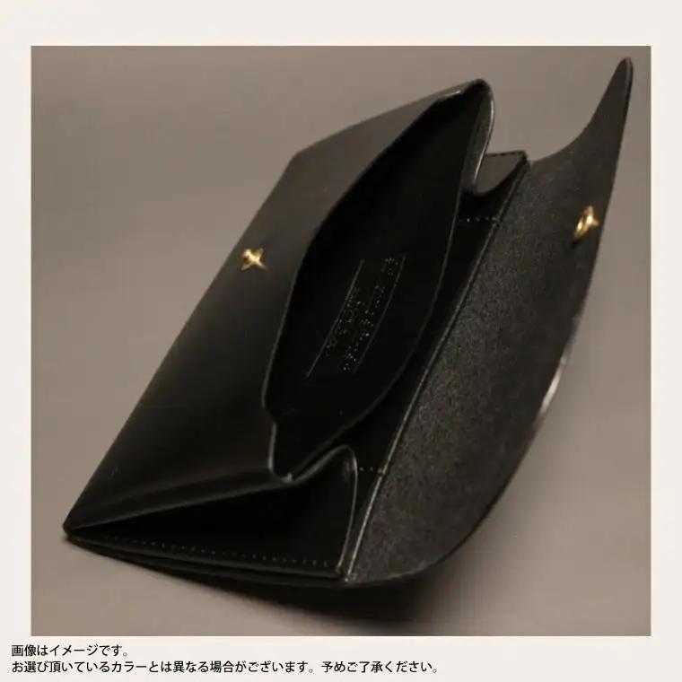 comet Long コンパクトな長財布 (ワックスアッシュブラウン) 牛革(BR014)