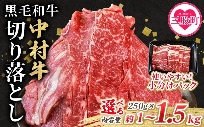 
            選べる内容量＜黒毛和牛 中村牛切り落とし 合計1kg(250g×4)/1.5kg(250g×6)＞ 国産 九州産 脂身 牛肉 赤身 すき焼き 牛丼 肉じゃが プルコギ 煮込み 使いやすい 小分け 便利 こま切れ 牛こま コマ 小間 薄切り お肉 冷凍【MI642-jc_oya】【Jコーポレーション】
          