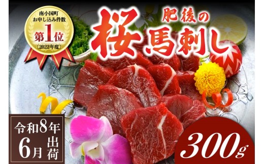 〈令和8年6月出荷〉肥後の桜馬刺し 上赤身 300g