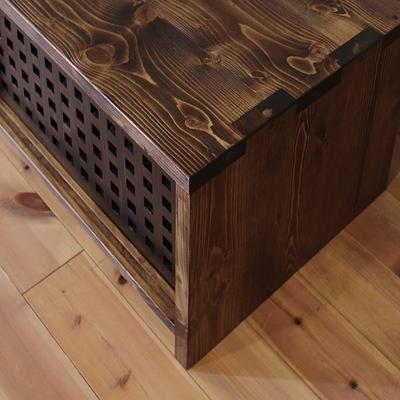 ふるさと納税 大川市 テレビボード　古都　4枚引戸　Hタイプ　焦茶色　233x45x39　大川市　WAプラス |  | 03