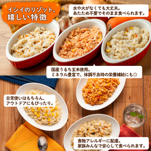 リゾット3種セット×3 計9袋 イタリアン 和風 洋風 国産 うるち米 ごはん 米 簡単 調理 無添加 アレルギー 配慮 備蓄 非常食 アウトドア キャンプ 常温保存 長期保存 あたため不要 熱湯 電