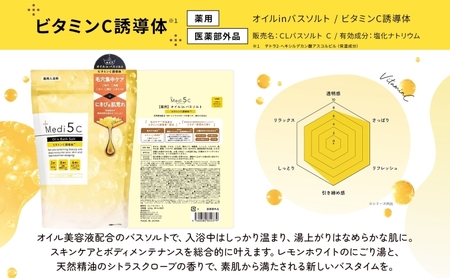 Medi5C入浴剤2種詰め合わせセット バスソルト オイル美容液 ビタミンC誘導体 スクワラン 保湿 セルフケア バスグッズ お風呂 入浴 バスタイム リラックス 神奈川県 平塚市