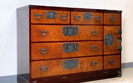 46時代箪笥 片開付 《創業明治2年 田中家具 謹製》 家具 伝統 暮らし インテリア 人気 ランキング おすすめ ギフト 故郷 ふるさと 納税 福島 ふくしま 二本松市 送料無料【田中家具株式会社】