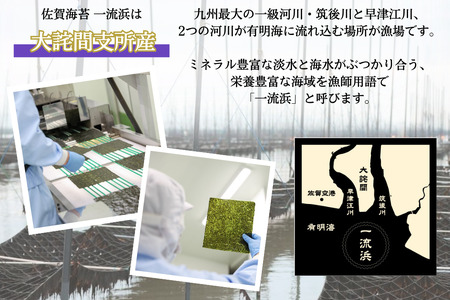 佐賀海苔 一流浜 一番摘み「選別品」全形10枚×5袋 化粧箱入り 焼き海苔 有明海苔 ：B200-039