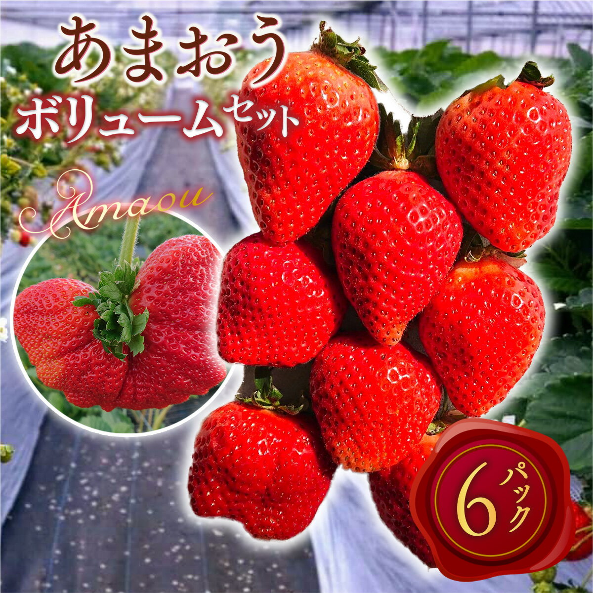 【ふるさと納税】あまおうボリュームセット G規格以上 約250～270g×6パック 計約1500～1620g いちご 苺 イチゴ フルーツ 果物 お取り寄せ デザート おやつ 福岡県産 冷蔵 送料無料【2026年2月上旬～4月上旬発送予定】