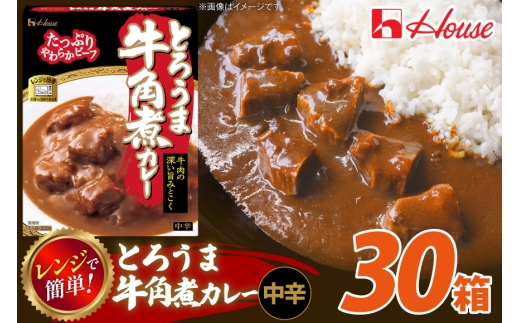 カレー レトルト ハウス とろうま牛角煮カレー 中辛 30個 [翔栄通商 愛知県 江南市 ko23btu570041] レトルト食品 カレー 牛 角煮 スパイス ハウス食品 レンジ 湯煎 ストック 大