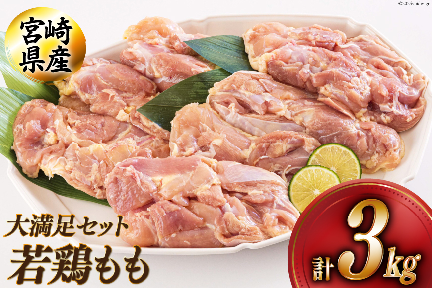 宮崎県産若鶏もも1kg×3 合計3kg [アグリ産業匠泰 宮崎県 美郷町 31be0021] 冷凍 モモ 国産 鳥 肉 宮崎県産 唐揚げ チキン南蛮 親子丼 照り焼き 水炊き 甘辛煮 簡単調理 真空包