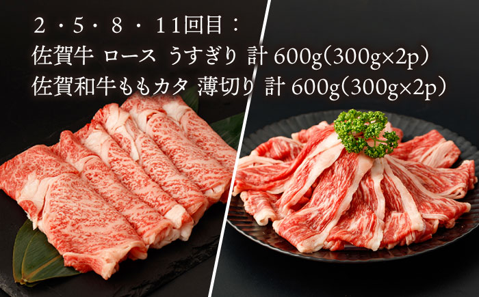 【ANA限定】【12回定期便】佐賀牛・佐賀和牛 食べつくし定期便 プレミアムコース【一ノ瀬畜産】 [NAC207]