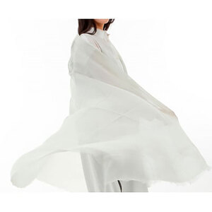 なめらかシルク使いの大判ストール(約100×185cm)ベージュ　STL-1-BE