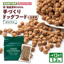 【ふるさと納税】 定期便 年12回 アスランエゾベニソン オリジナル 1.2kg 毎月 ドッグフード グレインフリー 無添加 添加物不使用 手作り 国産 日本産 国内産原料100％ 鹿 ペット 犬 定期 アスランファクトリー 北海道 苫小牧市 おすすめ ランキング プレゼント ギフト