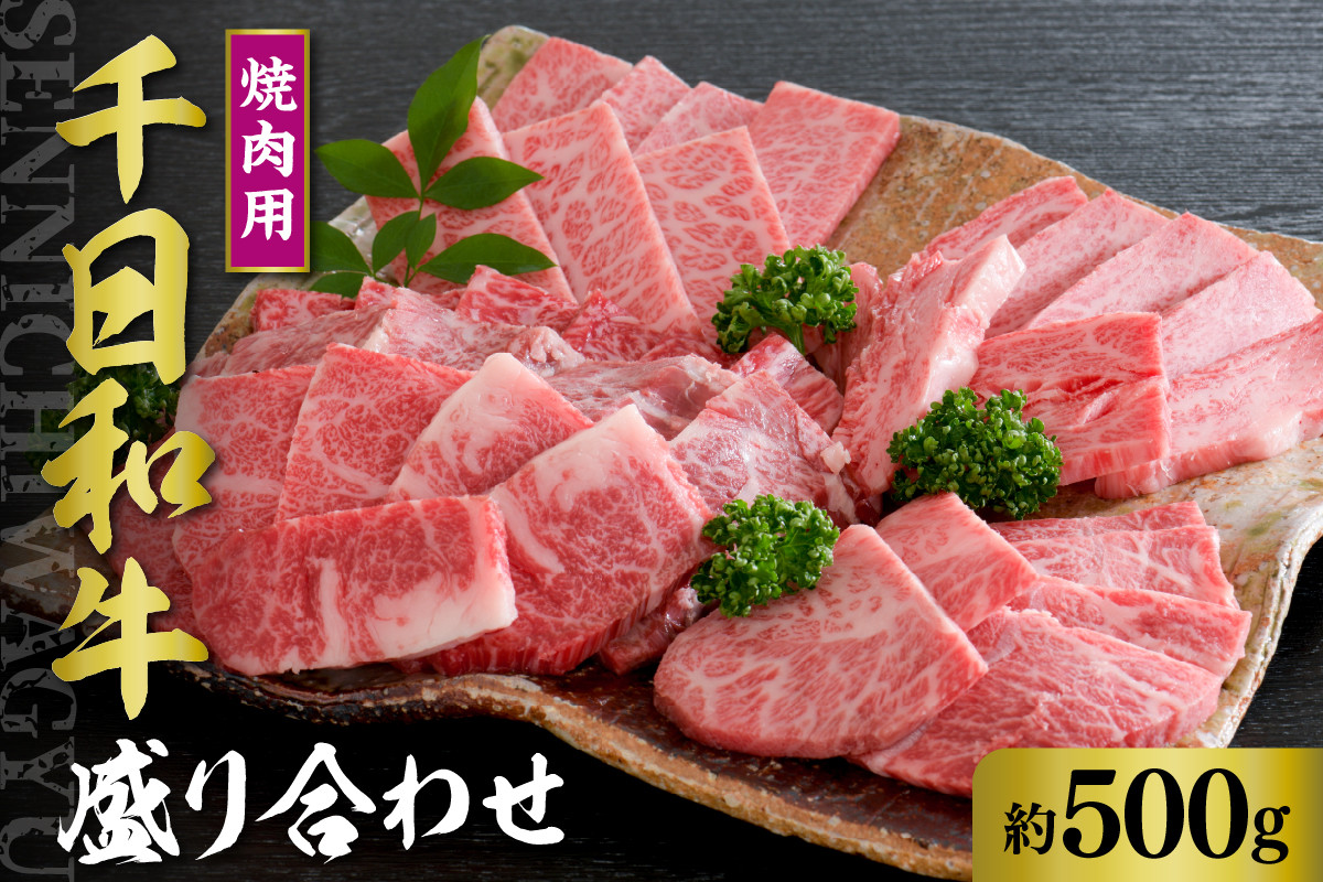 
千日和牛 焼肉用盛り合わせ 約500g(山形牛)【山形県 河北町】
