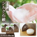 【ふるさと納税】白川郷シルク石鹸（レギュラー) 80g×3／白川郷で生産した繭を使ったお肌に優しい洗顔石鹸 43000円 [S171]