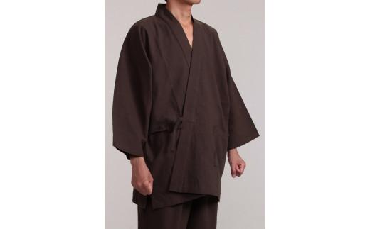 061-20　【紺・Mサイズ】織り・縫製　地元遠州製　梨地織作務衣