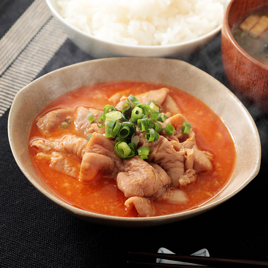 とろけるほどに柔らかいプリプリのもつ煮【国産豚使用】500ｇ×５
