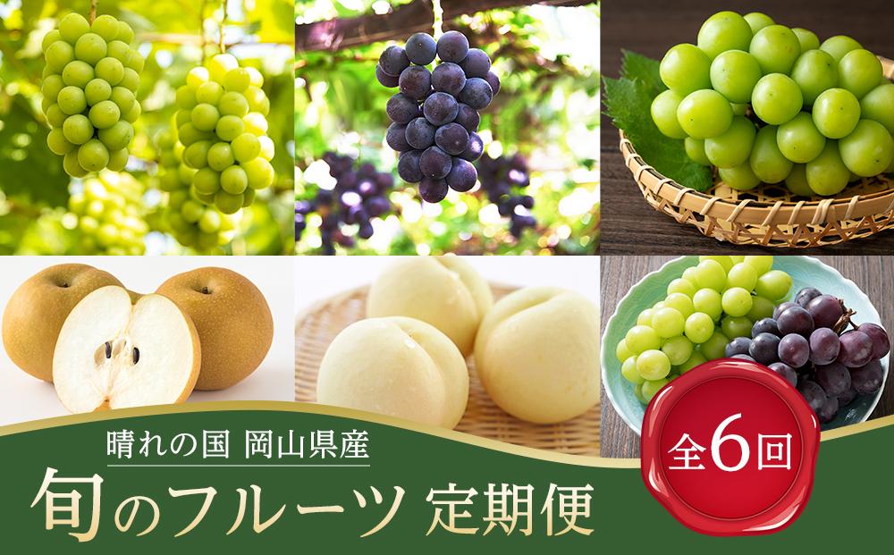 フルーツ 定期便 2025年  晴れの国 岡山県産 旬のフルーツ定期便 6回コース 桃 もも 葡萄 ぶどう 梨 なし 岡山県産 国産 セット ギフト