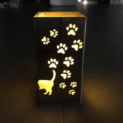 ふるさと納税 足利市 キャンドルスタンド(ネコ柄) |  | 01