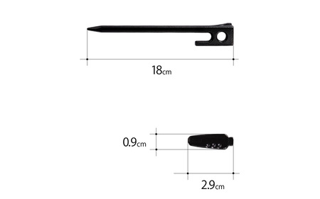 【DOD】鍛造人参ペグ（18）8本セット（P1-002-BK）
