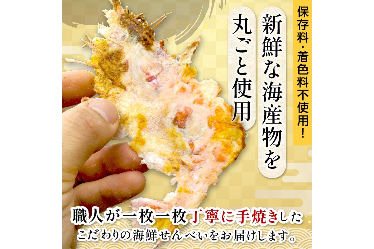 京丹後海鮮せんべい　希少な松葉蟹メスを贅沢に使用した煎餅、甘海老の姿焼き！　人気の 2種類×各5袋セット！ 　京丹後市近海の海産物から作られたプレミアム煎餅！　贈呈品にも◎　蟹　松葉蟹　甘海老　天然素