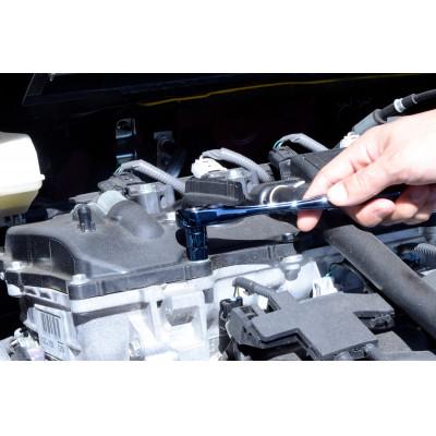 ふるさと納税 燕市 差込角9.5mm[3/8] Tactile LIGHTOOL ラチェットハンドル(メタルブルー) |  | 01