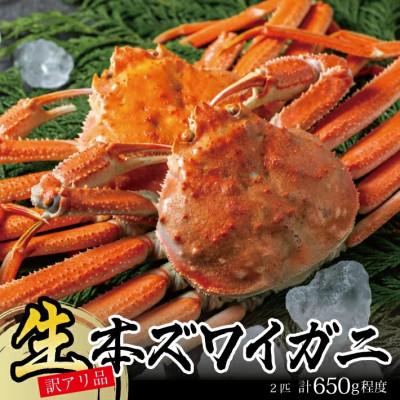 ふるさと納税 酒田市 訳あり 酒田沖 生・本ズワイガニ2匹 650g程度(1匹1〜2本程度足取れ) |  | 01