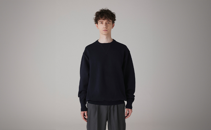 ニット アンユースレス クルーネックスニット 服 洋服 ファッション 耐久性 上品 コーマ糸 無撚糸コットン 洗濯可能 墨田区 東京都 Ｌグレー/L規