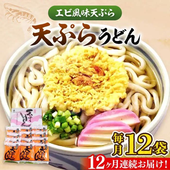 【全12回定期便】天ぷら うどん 12食[VAI057]うどん 天ぷらうどん 天ぷら 麺 麺類