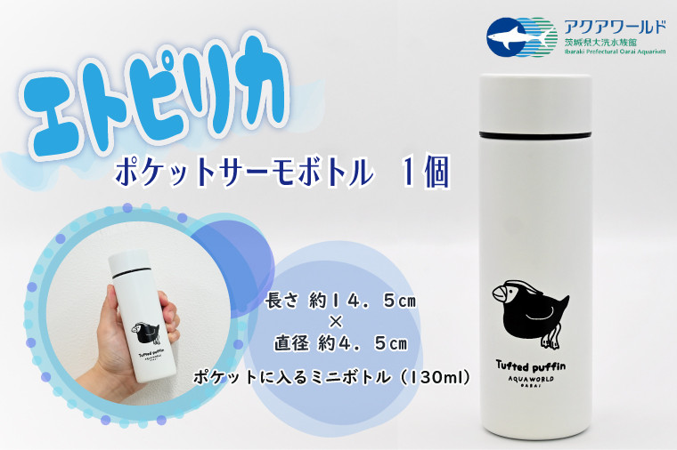 
エトピリカ ポケット サーモボトル アクアワールド 大洗 水族館 茨城 グッズ オリジナル 限定 ミニボトル 水筒 魔法瓶 保温 保冷 えとぴりか イラスト 海 鳥
