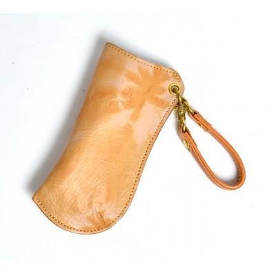 ふるさと納税 千曲市 杏染革 メガネケース KGC-200